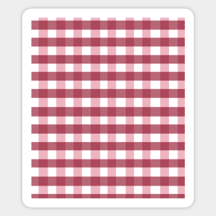 plaid checked pattern vichy tartan red burgundy Sticker